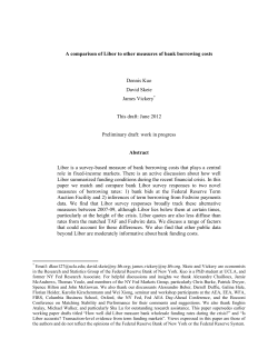 A comparison of Libor to other measures of bank borrowing costs