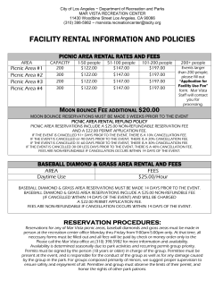 facility rental information and policies
