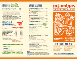TO-GO MENU - Mi Amigo`s Mexican Grill