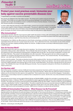 Immunize Your Baby Against Vaccine