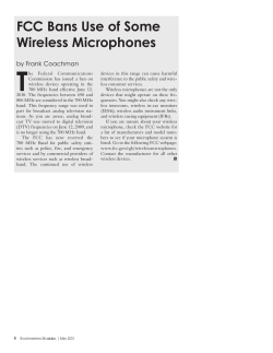 FCC Bans Use of Some Wireless Microphones