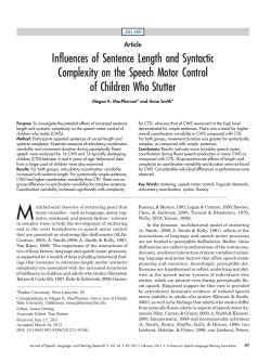 Influences of Sentence Length and Syntactic