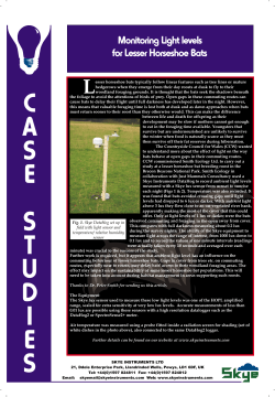 Monitoring Light levels for lesser Horseshoe Bats