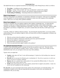 Scholarship Helpful Hints - Estrella Mountain Community College