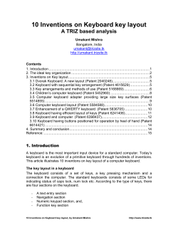10 Inventions on key layout-arxiv