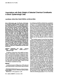AssociationswithBody Weight of Selected