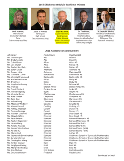 2015 Academic All-State Scholars All