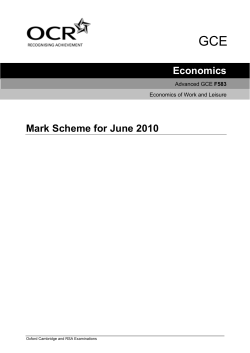 Mark scheme - Unit F583 - Economics of work and leisure