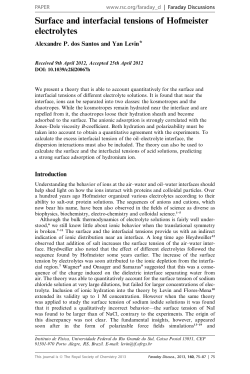 Surface and interfacial tensions of Hofmeister electrolytes - if