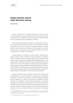 Italian futurism and its Latin American echoes