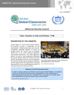 Situation in India and Pakistan, March 31, 1948