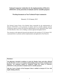 Non-Technical Project summaries