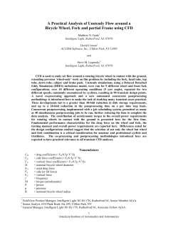 A Practical Analysis of Unsteady Flow around a Bicycle Wheel, Fork