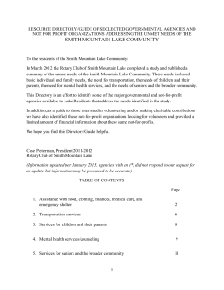 SMITH MOUNTAIN LAKE COMMUNITY