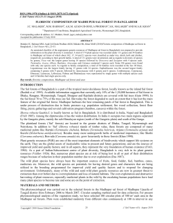 Floristic composition of Madhupur sal forest in Bangladesh