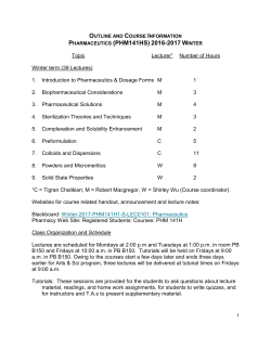 PHM141H1 Pharmaceutics