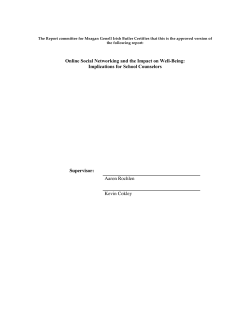 Online Social Networking and the Impact on Well