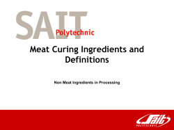 Meat Curing Ingredients and Definitions