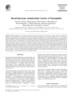 Broad-Spectrum Antimicrobial Activity of Hemoglobin