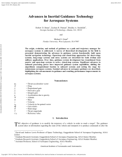 Advances in Inertial Guidance Technology for Aerospace Systems