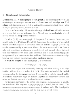 Graph Theory - Department of Mathematics