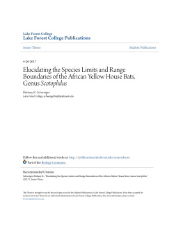 Elucidating the Species Limits and Range Boundaries of the African
