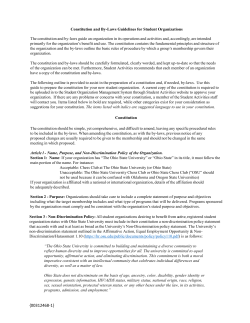 Sample Constitution - Student Activities