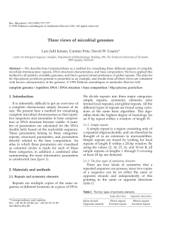 Three views of microbial genomes