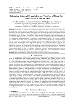 Delineating Sphere of Urban Influence: The Case of Three Early