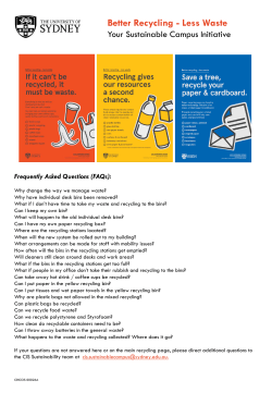 Better Recycling - Less Waste