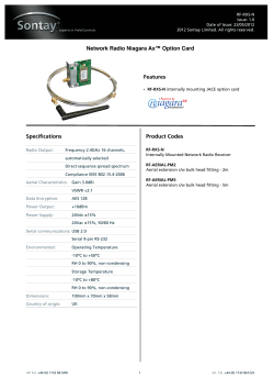 Specifications Features Product Codes Network Radio