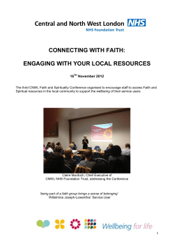 connecting with faith: engaging with your local resources
