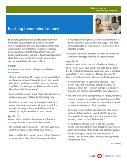 Teaching teens about money