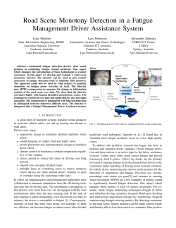 Road Scene Monotony Detection in a Fatigue