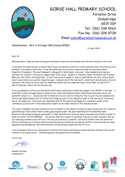 Ofsted Report April 2014 - Gorse Hall Primary School