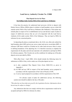 Land Survey Authority Circular No. 3/2000