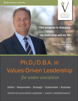 This program is changing - Center for Values