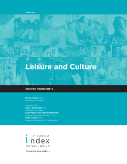 Leisure and Culture - University of Waterloo