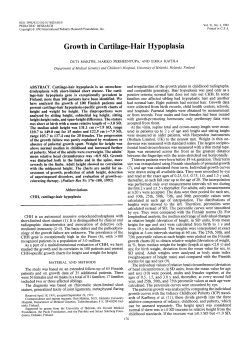 Growth in Cartilage-Hair Hypoplasia