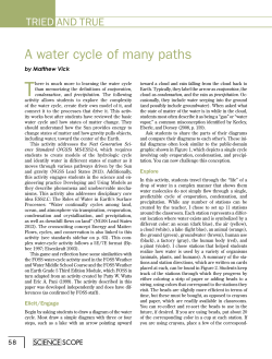 A water cycle of many paths - National Science Teachers Association
