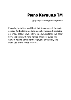 Piano Keybuild TM 1.000 User Guide