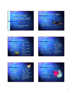 A Medical Terminology