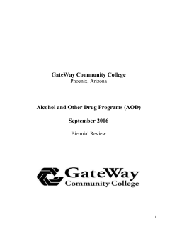 2016 Alcohol and Other Drug Programs (AOD)