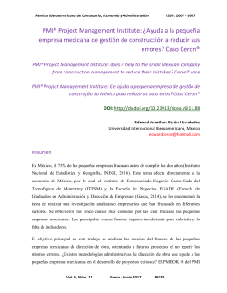 PMI&reg; Project Management Institute - RICEA Revista Iberoamericana