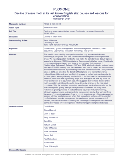 Decline of a rare moth at its last known English