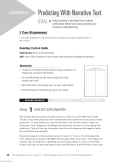Predicting With Narrative Text