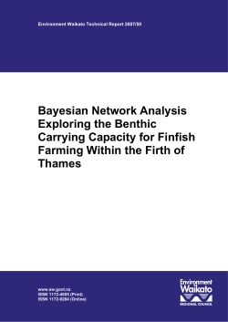Bayesian Network Analysis Exploring the Benthic Carrying Capacity