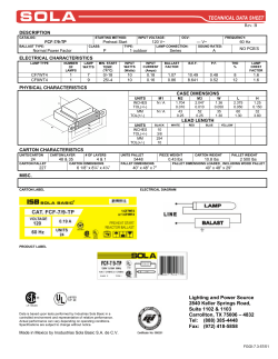 FCF-7/9-TP - Sola Ballasts