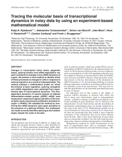 Tracing the molecular basis of transcriptional dynamics in noisy data
