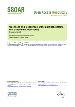 Openness and closedness of the political systems that